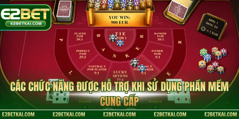 Các chức năng được hỗ trợ khi sử dụng phần mềm cung cấp